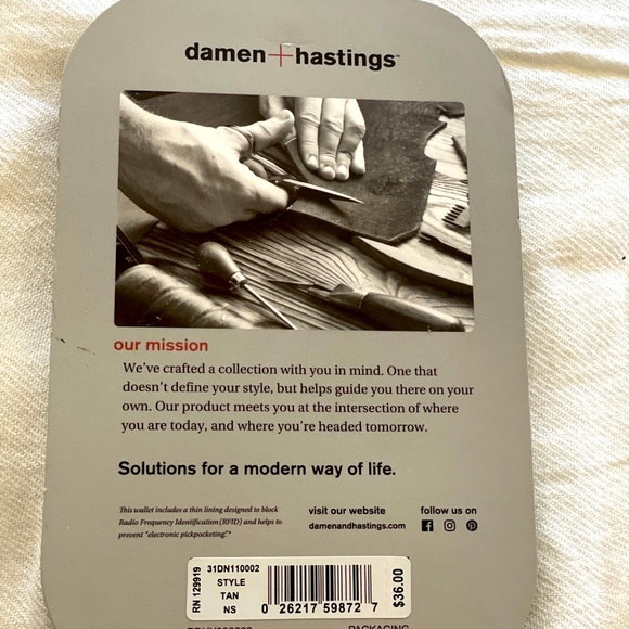 Smooth Leather Wallet for Men(tri fold, Slim, Tan) - Picture 5 of 6